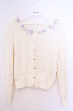 画像1: Secret Honey / パンジーカーディガン  アイボリー O-26-02-04-027-CA-TO-OW-OS