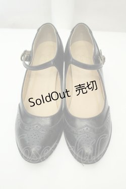 画像2: an another angelus / チップウィングパンプス M クロ O-26-02-05-048-CA-SH-IG-OS