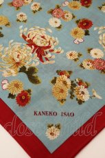 画像2: KANEKO ISAO / ハンカチーフ  菊 ブルー O-26-02-05-029-EL-ZA-IG-ZT600-F001 (2)