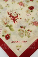 画像2: KANEKO ISAO / ハンカチーフ  菊 アイボリー O-26-02-05-030-EL-ZA-IG-ZT600-F001 (2)