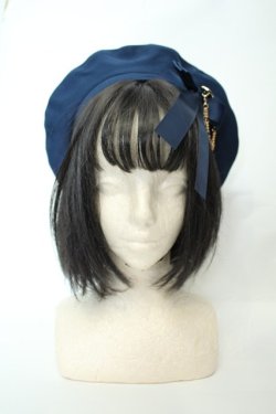 画像3: axes femme / 星モチーフ刺繍ベレー  ネイビー O-26-02-05-034-AX-AC-OW-OS