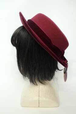 画像2: m petit by misako / NINA'Sコラボリボンカンカン帽 57.5cm ワイン O-26-02-05-035-0-AC-OW-OS