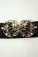 画像3: axes femme / 立体バラ×蝶ゴムベルト  ゴールド×クロ O-26-02-05-036-AX-ZA-IG-OS (3)