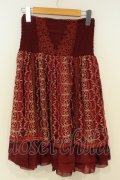 Ozz oneste / 金糸刺繍スカート F ワイン O-26-02-06-034-OO-SK-OW-OS