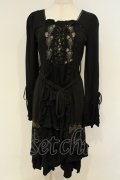 Ozz oneste / 王冠ptレースティアードワンピース  ブラック O-26-02-06-037-OO-OP-OW-OS