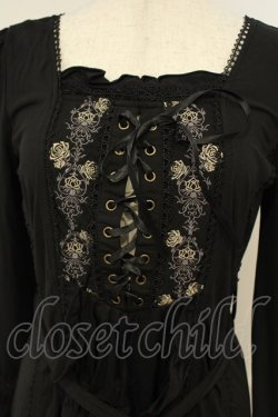 画像2: Ozz oneste / 王冠ptレースティアードワンピース  ブラック O-26-02-06-037-OO-OP-OW-OS