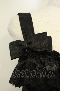 画像2: ATELIER PIERROT / Mystique Jacquard ジャンパースカート F ブラック O-26-02-06-043-EL-OP-YM-OS