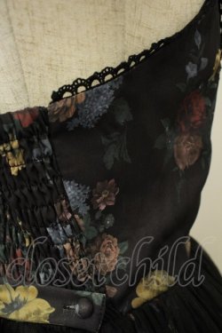 画像2: axes femme kawaii / クラシックブーケ柄ジャンスカ  クロ O-26-02-06-047-AX-OP-IG-OS