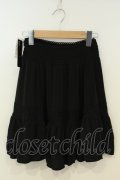 Ozz oneste / フリルミニスカート  ブラック O-26-02-06-006-OO-SK-OW-OS