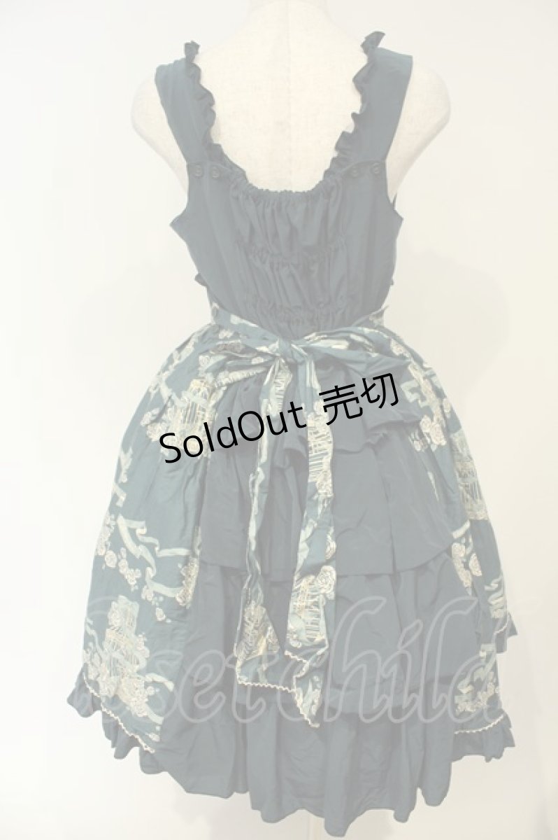 画像4: metamorphose / Rose cageバッスルジャンパースカート  グリーン O-26-02-06-051-ME-OP-OW-OS (4)