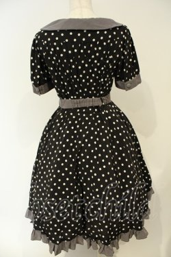 画像5: metamorphose / リボンカラーワンピース（ドット）  クロ O-26-02-06-052-ME-OP-OW-OS