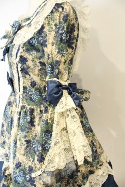 画像4: metamorphose / ゴブランブーケバッスルワンピース  ブルー系 O-26-02-06-054-ME-OP-OW-OS