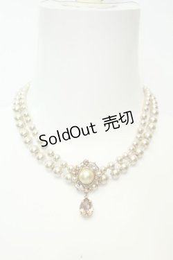 画像1: axes femme / ドロップストーン使いパールチョーカー  ゴールド O-26-02-06-1006-AX-AC-OW-OS