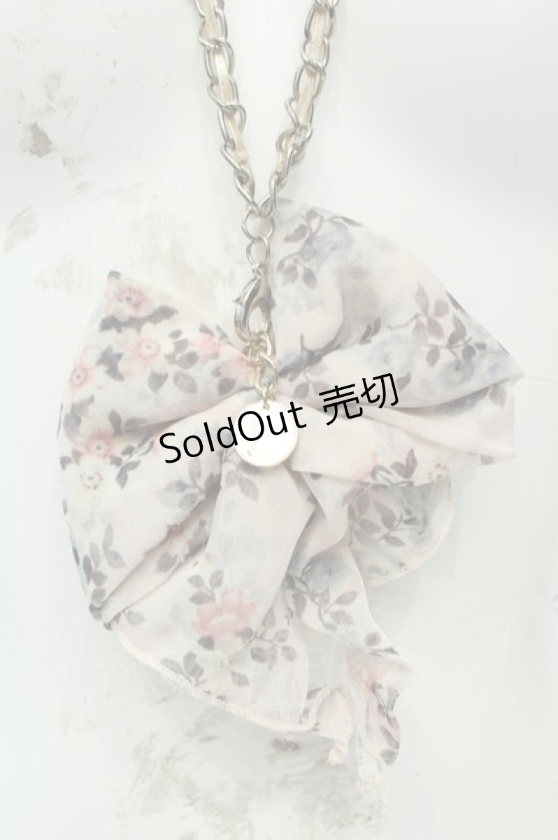画像2: axes femme / シフォンリボンモチーフネックレス  ピンク O-26-02-06-1054-AX-AC-OW-ZT575-F004 (2)