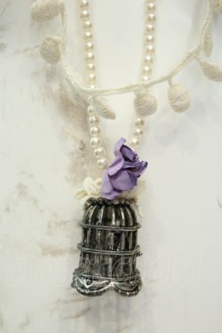 画像1: axes femme / 鳥かごパールネックレス  シルバー O-26-02-06-1057-AX-AC-OW-OS