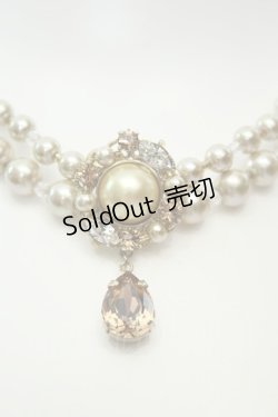 画像2: axes femme / ドロップストーン使いパールチョーカー  ゴールド O-26-02-06-1006-AX-AC-OW-OS