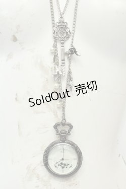 画像1: axes femme / アリス懐中時計ネックレス  シルバー O-26-02-06-1059-AX-AC-OW-OS