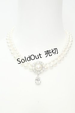 画像1: axes femme / モチーフ使いパールチョーカー  シルバー O-26-02-06-1063-AX-AC-OW-OS