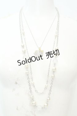 画像1: axes femme / ビーズ＆パール多連ネックレス  シルバー O-26-02-06-1066-AX-AC-OW-OS