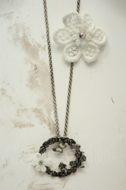 画像1: axes femme / お花＆リースモチーフネックレス  シルバー O-26-02-06-1075-AX-AC-OW-OS