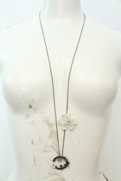 画像2: axes femme / お花＆リースモチーフネックレス  シルバー O-26-02-06-1075-AX-AC-OW-OS
