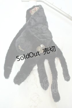 画像1: axes femme / ねこファーマフラー  クロ O-26-02-06-1088-AX-ZA-OW-OS