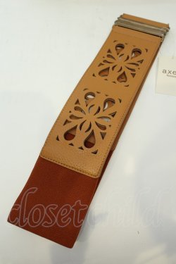 画像2: axes femme / カットワーク使いベルト  キャメル O-26-02-06-1093-AX-ZA-OW-OS