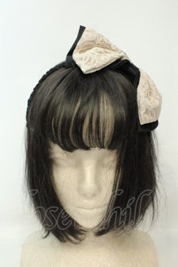 画像1: axes femme / レース＆サテンリボンカチューシャ  クロ O-26-02-06-1097-AX-AC-OW-OS