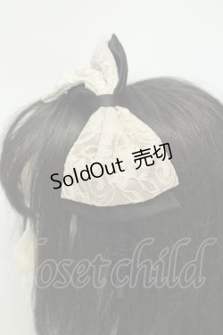 画像2: axes femme / レース＆サテンリボンカチューシャ  クロ O-26-02-06-1097-AX-AC-OW-ZT575-F003