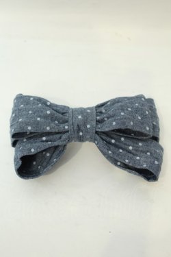 画像1: axes femme / デニムリボンバレッタ  アオ O-26-02-06-1117-AX-AC-OW-OS