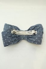 画像2: axes femme / デニムリボンバレッタ  アオ O-26-02-06-1117-AX-AC-OW-ZT575-F004 (2)