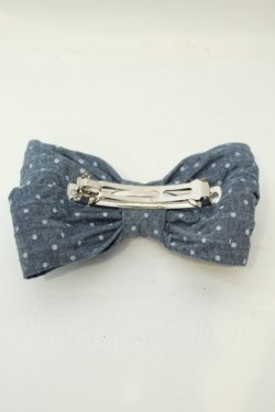 画像2: axes femme / デニムリボンバレッタ  アオ O-26-02-06-1117-AX-AC-OW-OS