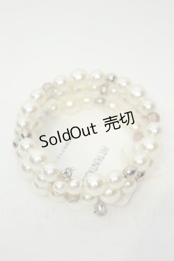 画像2: axes femme / 多連パールブレスレット  シロ O-26-02-06-1124-AX-AC-OW-OS