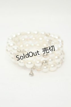 画像1: axes femme / 多連パールブレスレット  シロ O-26-02-06-1125-AX-AC-OW-OS