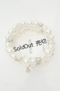 画像2: axes femme / 多連パールブレスレット  シロ O-26-02-06-1125-AX-AC-OW-OS