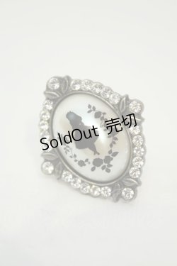 画像1: axes femme / DISNEYアリスコラボカボションリング  シルバー O-26-02-06-1130-AX-AC-OW-OS