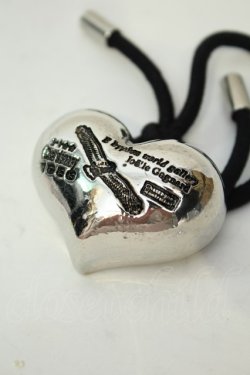 画像2: E hyphen world gallery / ハート型ヘアゴム  シルバー O-26-02-06-1136-LO-AC-OW-OS