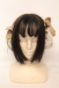 LOLITAその他 / ラビットファー耳当て  ベージュリボン O-26-02-06-1138-LO-ZA-OW-OS