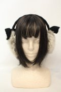 LOLITAその他 / ラビットファー耳当て  クロリボン O-26-02-06-1139-LO-ZA-OW-OS
