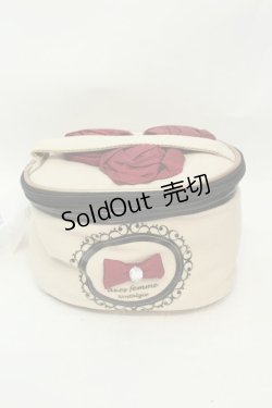 画像1: axes femme NOSTALGIE / バラ付きバニティポーチ  キナリ O-26-02-06-1141-AX-ZA-OW-OS