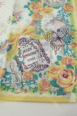 画像2: axes femme / ハンカチ  イエロー系 O-26-02-06-1142-AX-BL-OW-OS