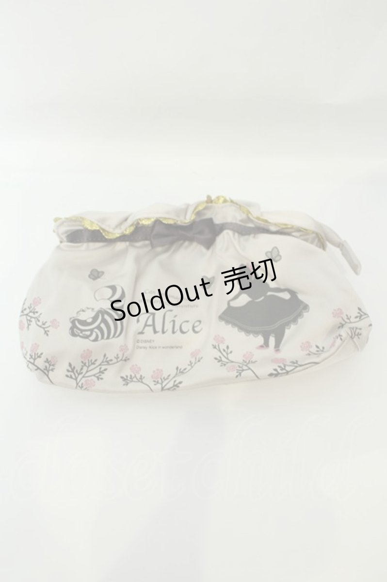 画像1: axes femme / DISNEYアリスコラボポーチ  ベージュ O-26-02-06-1151-AX-ZA-OW-ZTK031 (1)