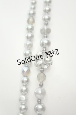 画像2: axes femme / パールリボンネックレス  クロ O-26-02-06-1016-AX-AC-OW-OS