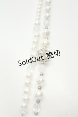 画像2: axes femme / パールリボンネックレス  シロ O-26-02-06-1018-AX-AC-OW-OS