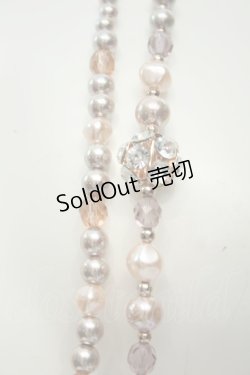 画像2: axes femme / パールリボンネックレス  ピンク O-26-02-06-1019-AX-AC-OW-OS