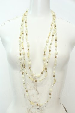 画像1: axes femme / ビーズネックレス  イエロー O-26-02-06-1021-AX-AC-OW-OS