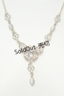 画像1: axes femme / バタフライ＆ドロップストーンネックレス  ゴールド O-26-02-06-1025-AX-AC-OW-OS