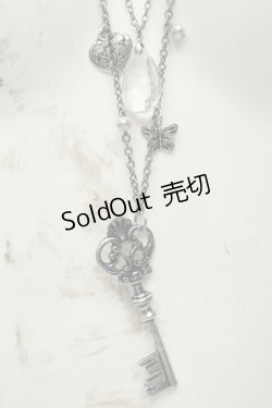 画像2: axes femme / 鍵モチーフ2連ネックレス  シルバー O-26-02-06-1026-AX-AC-OW-OS