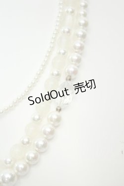 画像2: axes femme / パール三連ネックレス  シロ O-26-02-06-1003-AX-AC-OW-OS