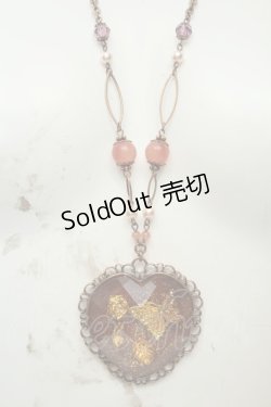 画像1: axes femme / ハート封入ネックレス  アンティークゴールド O-26-02-06-1029-AX-AC-OW-OS